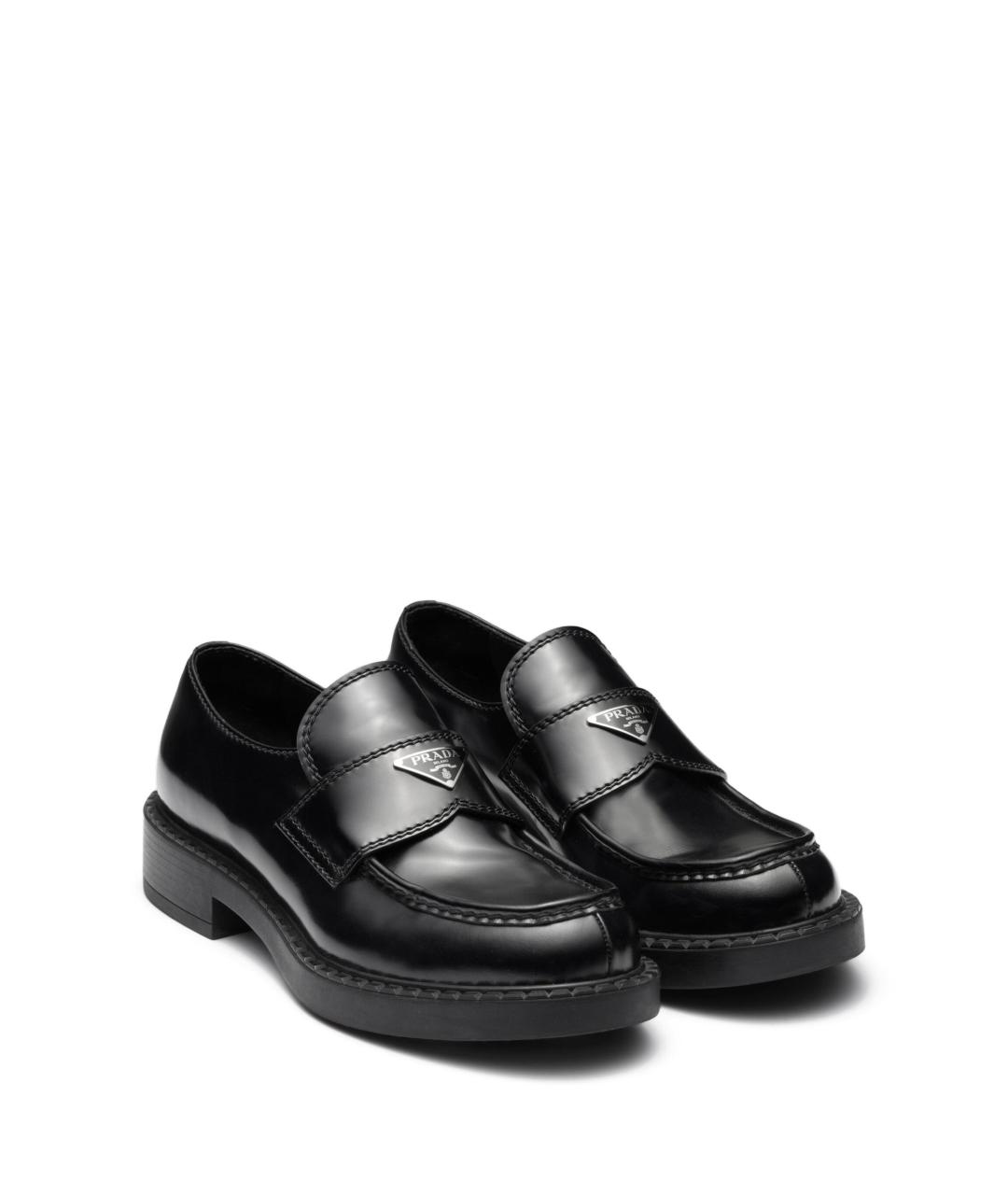 PRADA Черные кожаные лоферы, фото 5