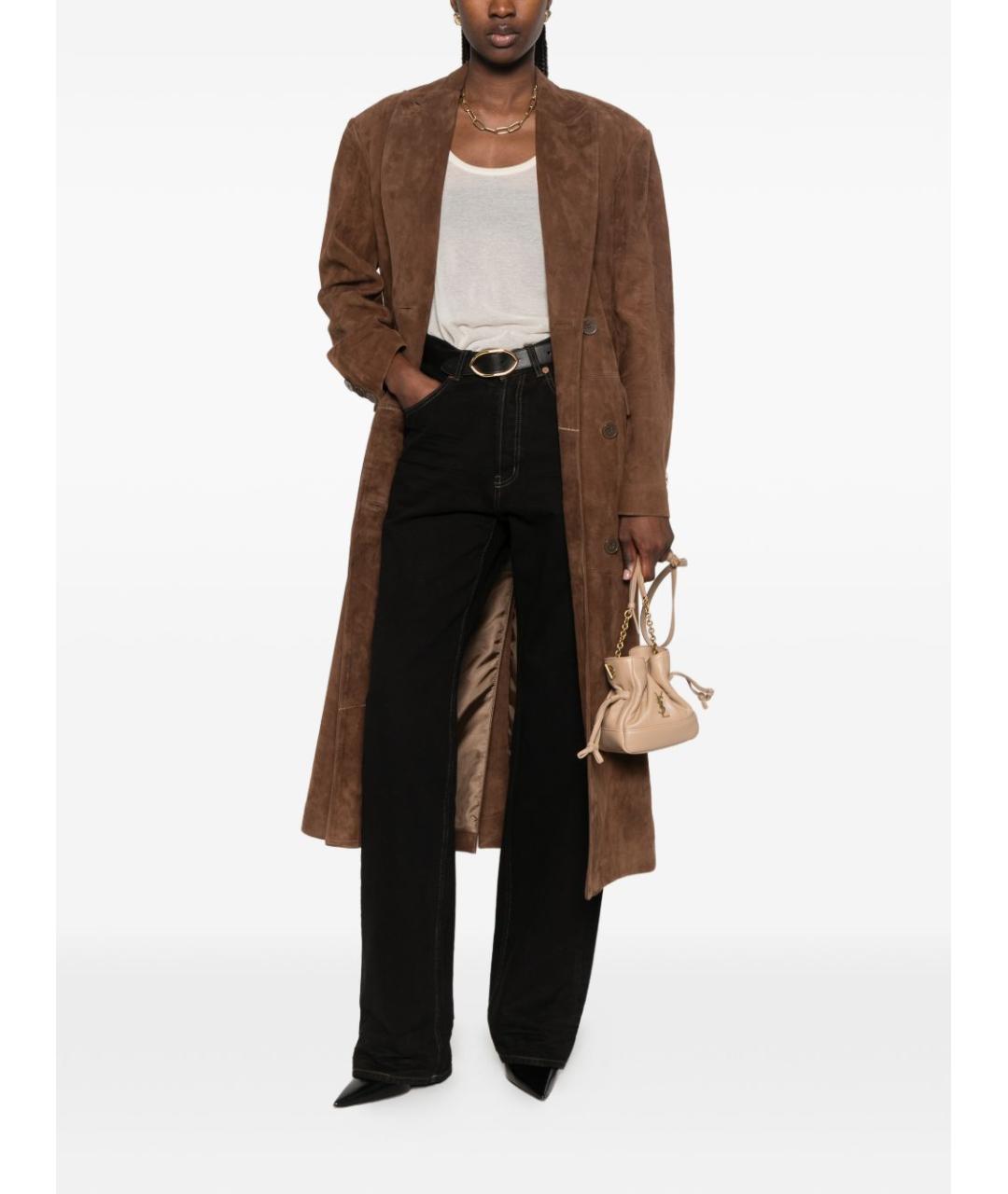 SAINT LAURENT Черные хлопковые прямые джинсы, фото 2