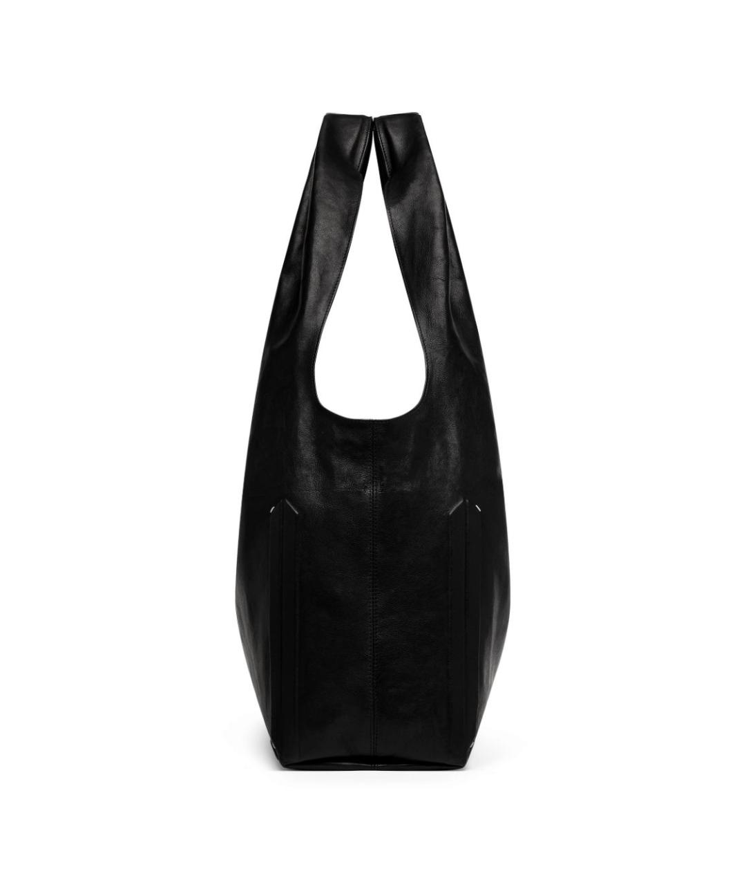 MAISON MARGIELA Черная кожаная сумка на плечо, фото 2