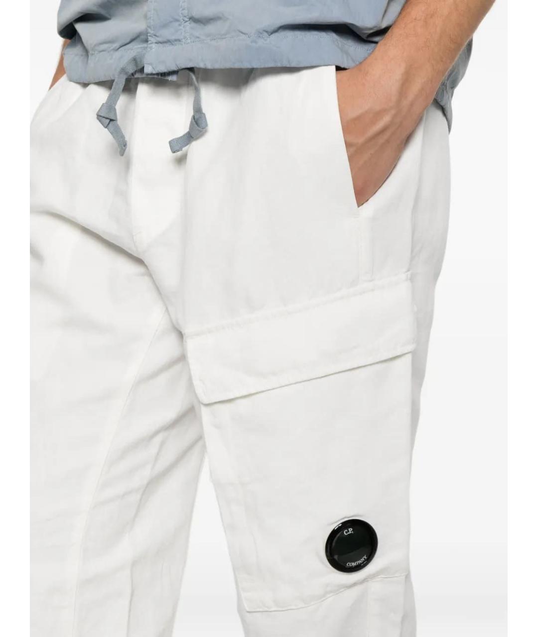 CP COMPANY Белые хлопковые повседневные брюки, фото 4