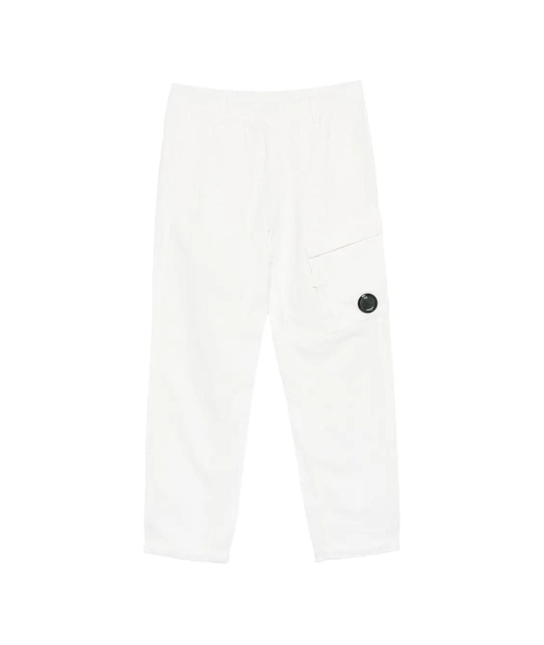 CP COMPANY Белые хлопковые повседневные брюки, фото 1