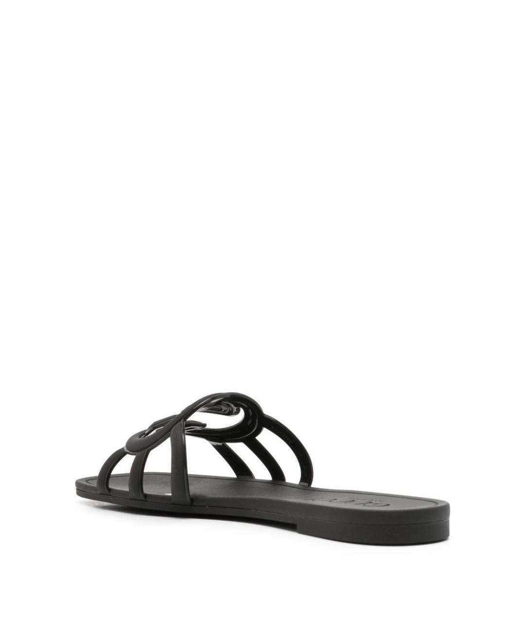 GUCCI Черные резиновые шлепанцы, фото 3