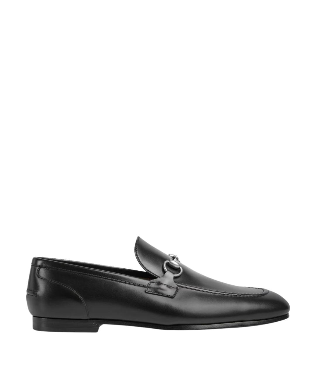 GUCCI Черные кожаные лоферы, фото 1