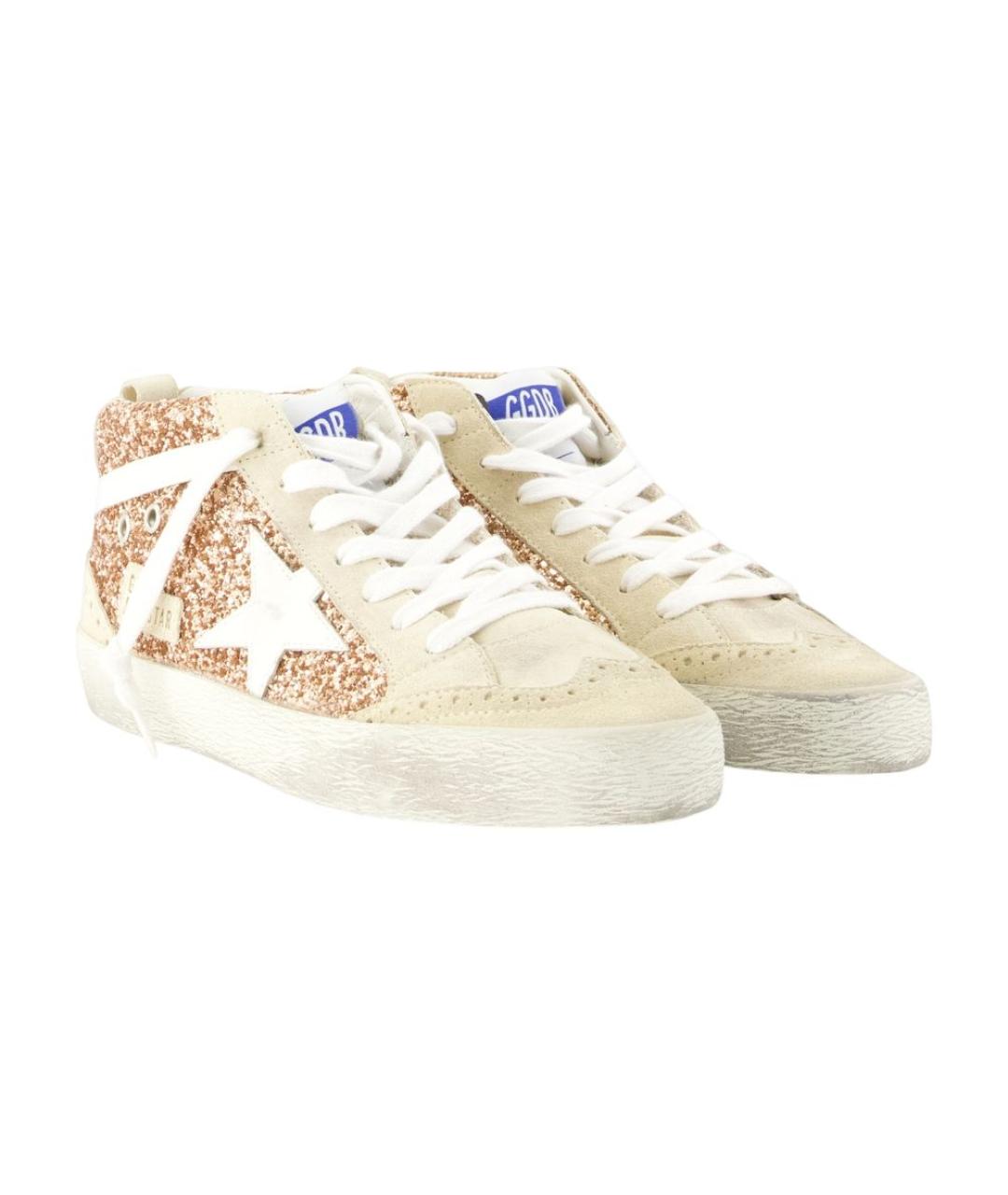 GOLDEN GOOSE DELUXE BRAND Розовые кожаные кеды, фото 2