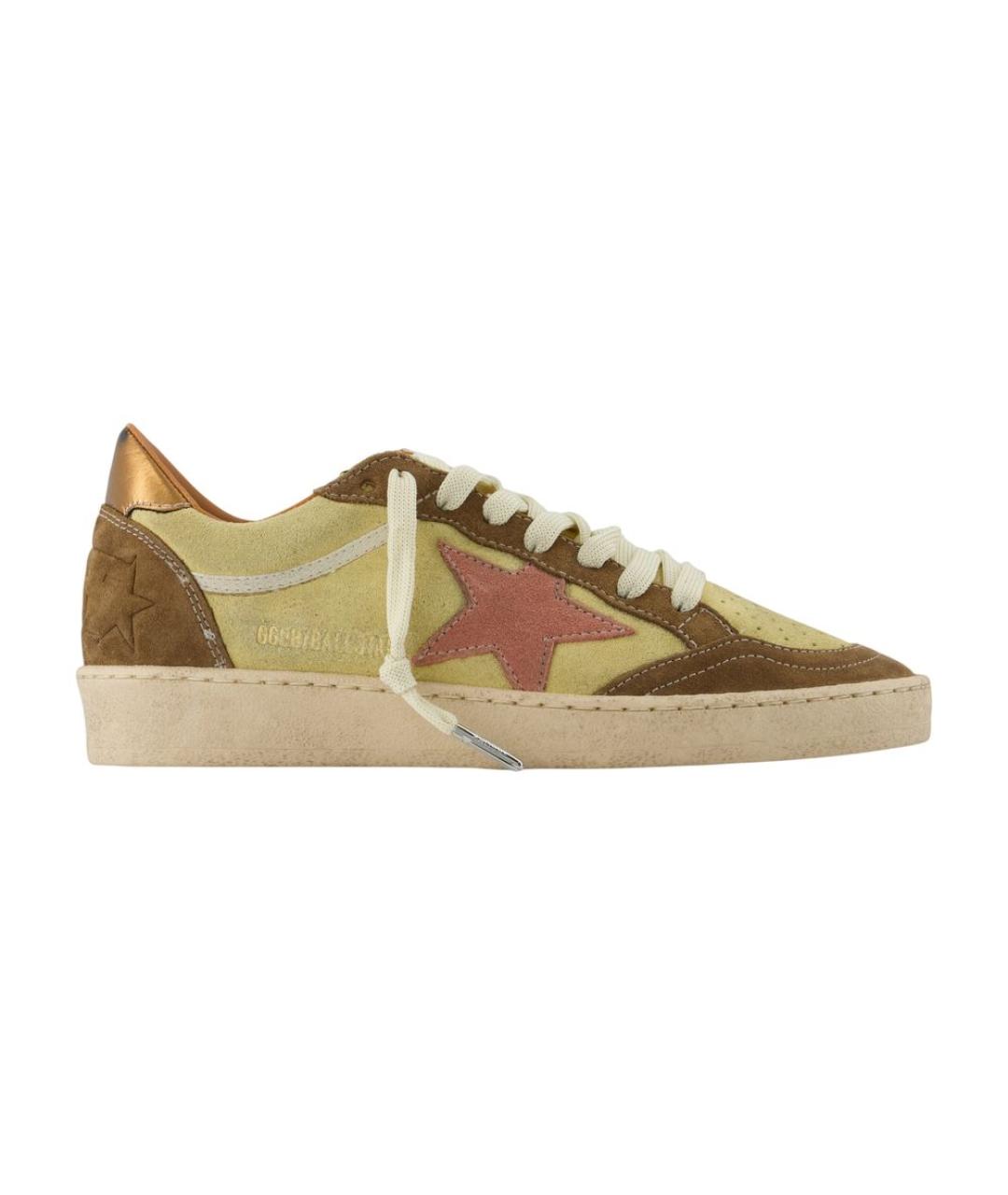 GOLDEN GOOSE DELUXE BRAND Желтые замшевые кроссовки, фото 3