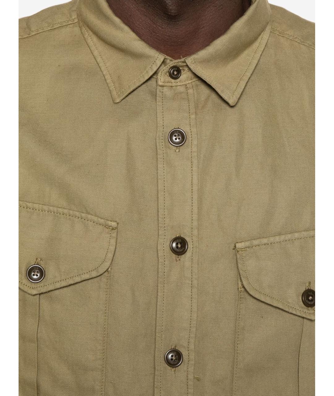 CP COMPANY Зеленая хлопковая кэжуал рубашка, фото 3