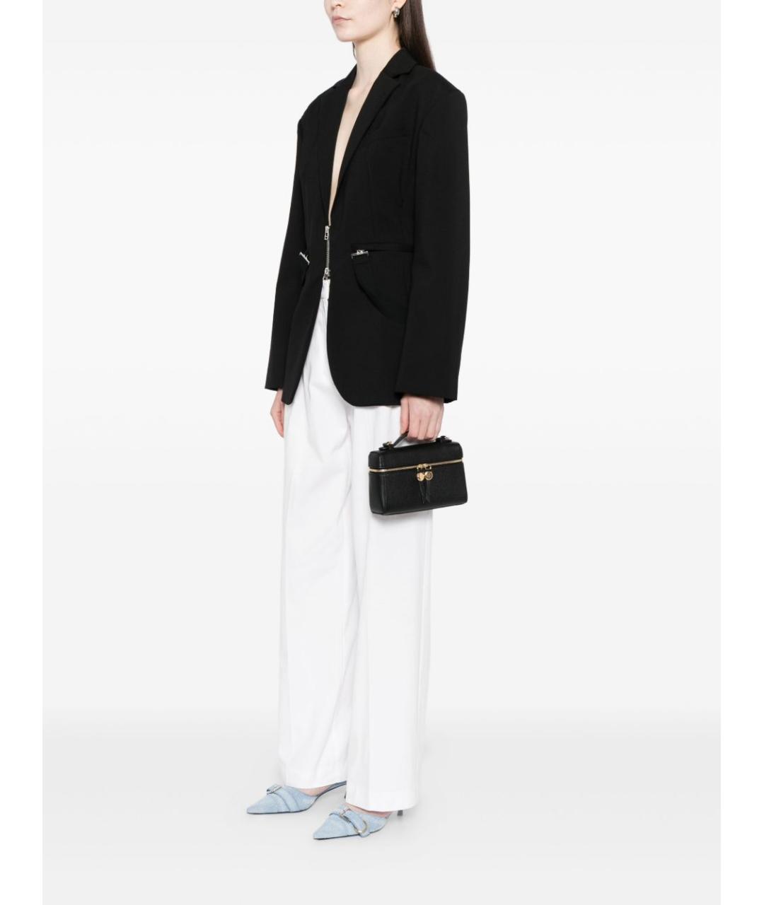 TORY BURCH Черная кожаная сумка с короткими ручками, фото 2
