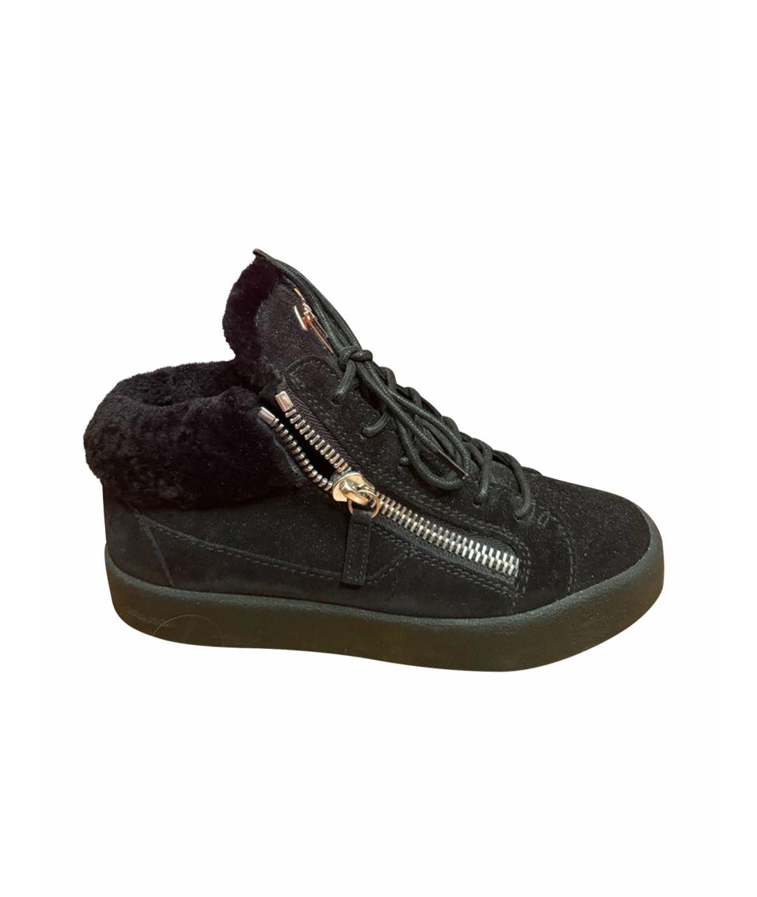 GIUSEPPE ZANOTTI DESIGN Черные замшевые ботинки, фото 1