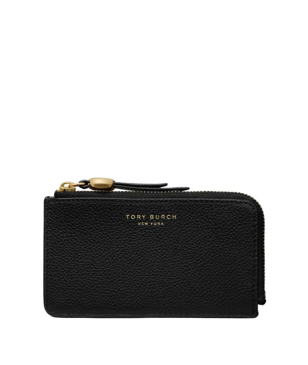 TORY BURCH Черный кожаный кардхолдер, фото 1