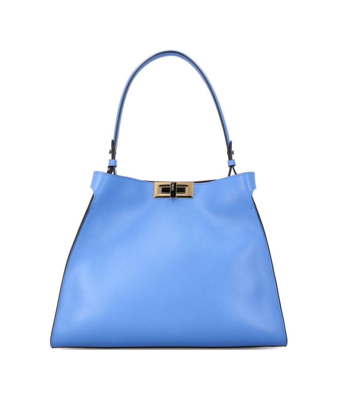 FENDI Голубая кожаная сумка тоут, фото 1