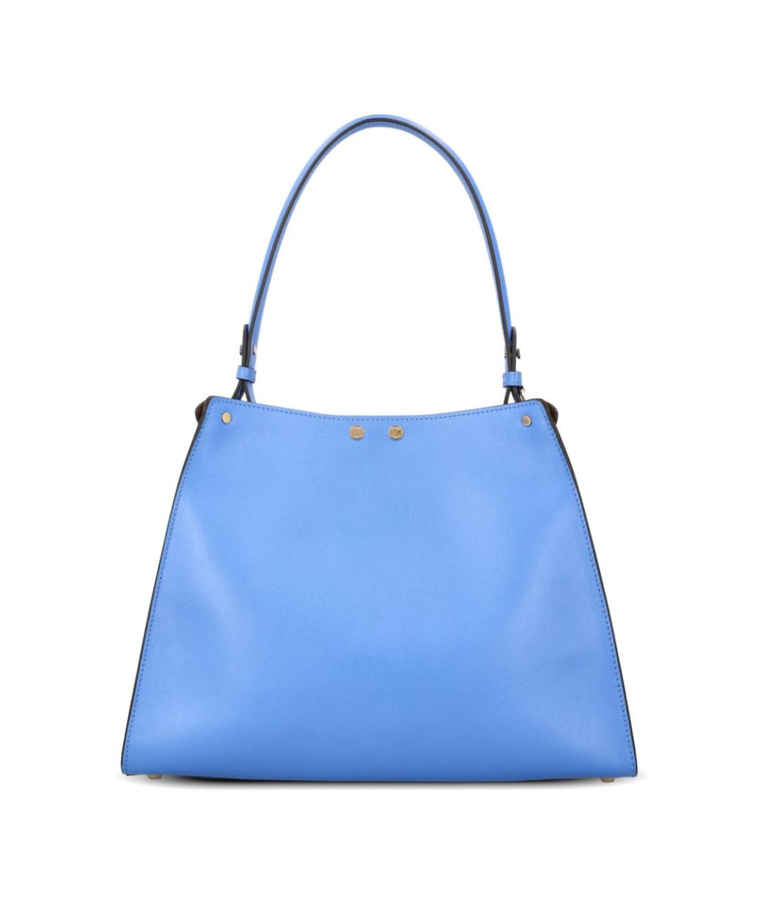 FENDI Голубая кожаная сумка тоут, фото 3