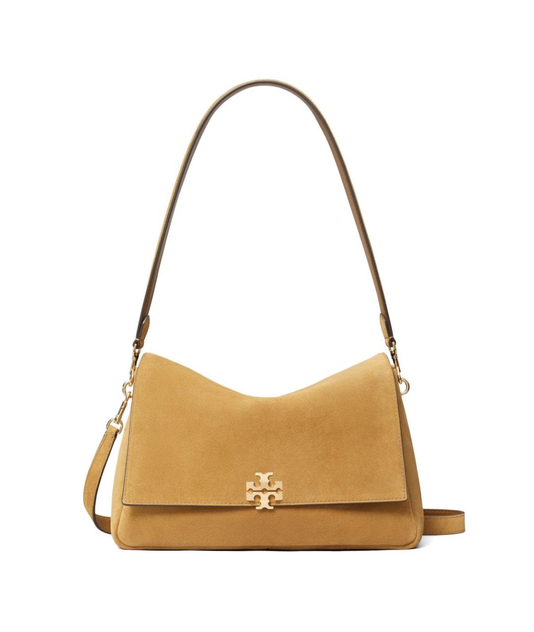TORY BURCH Коричневая замшевая сумка через плечо, фото 1