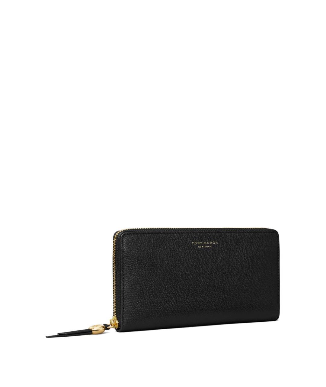 TORY BURCH Черный кожаный кошелек, фото 2