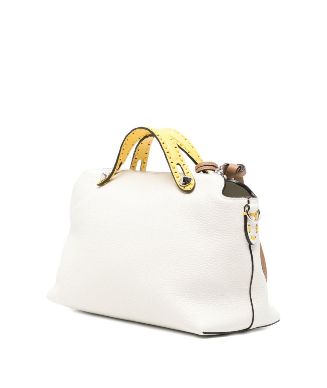 FENDI Бежевая кожаная сумка через плечо, фото 2