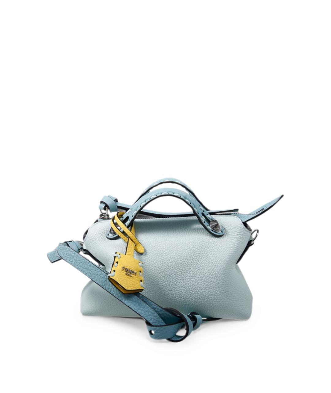 FENDI Голубая кожаная сумка через плечо, фото 1