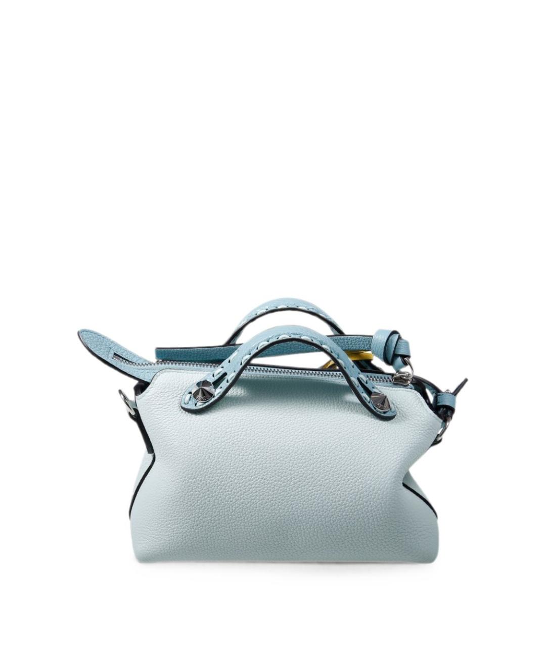 FENDI Голубая кожаная сумка через плечо, фото 3