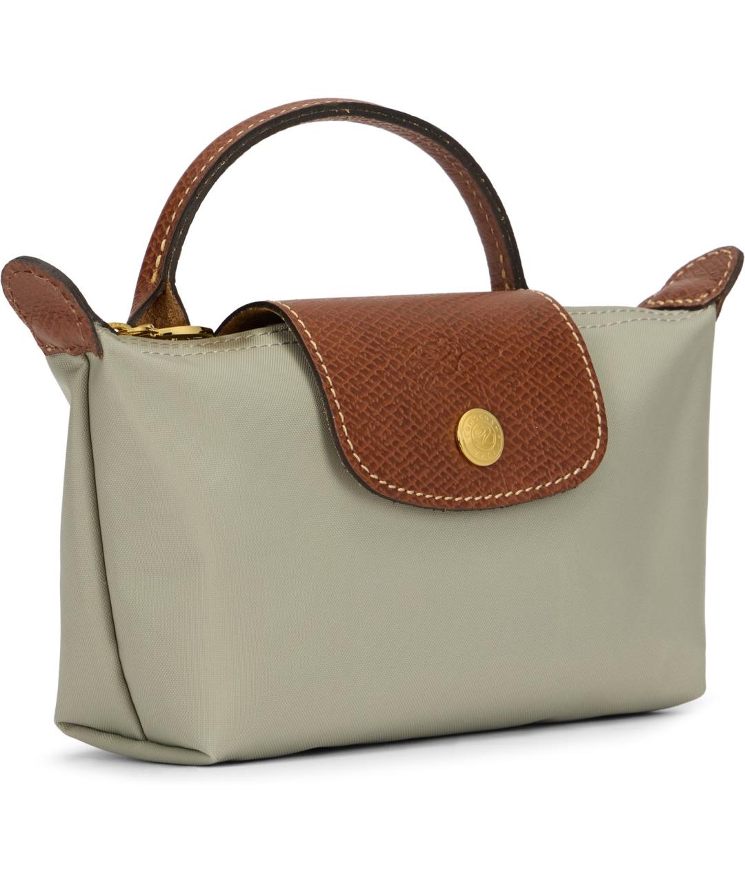LONGCHAMP Серая тканевая сумка тоут, фото 3