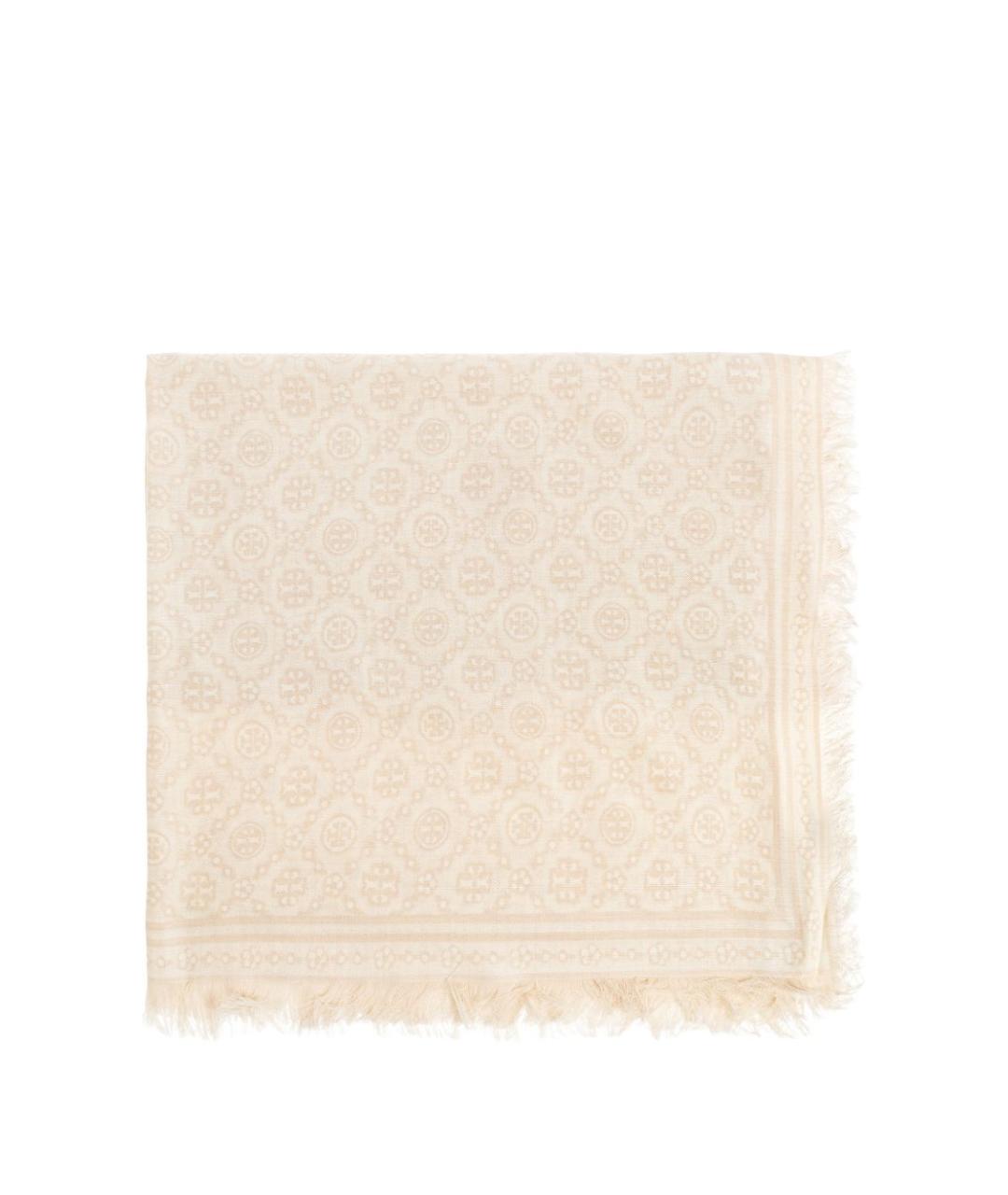 TORY BURCH Бежевый шарф, фото 1