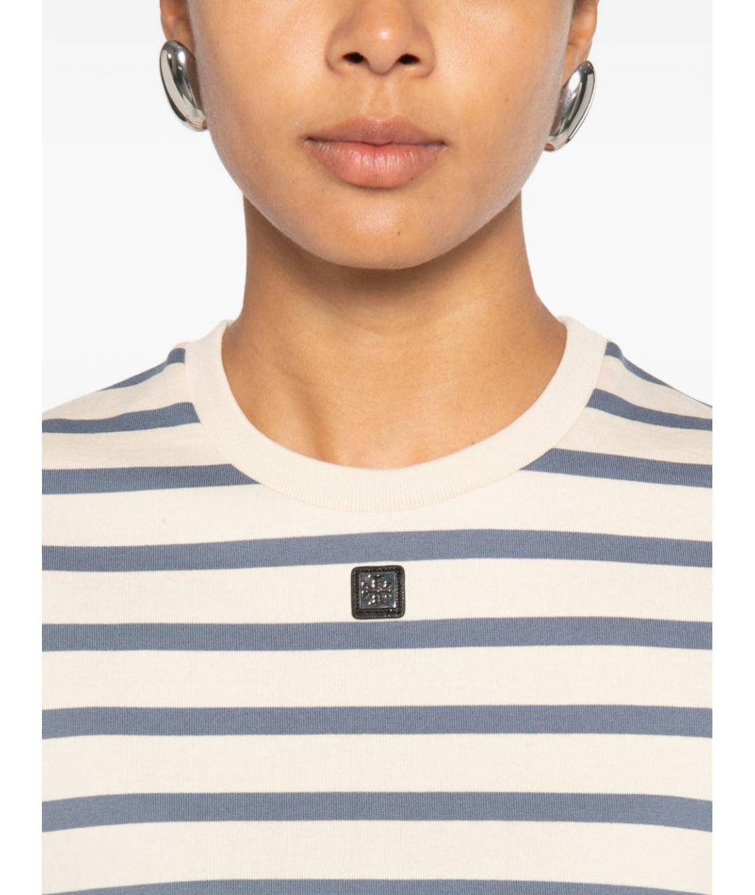 TORY BURCH Мульти хлопковая футболка, фото 4