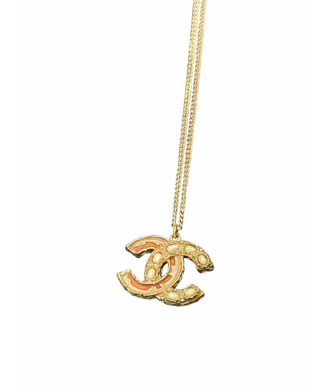 CHANEL Золотая металлическая подвеска, фото 1