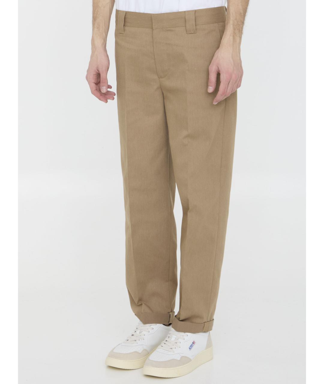 GOLDEN GOOSE DELUXE BRAND Бежевые хлопковые повседневные брюки, фото 2