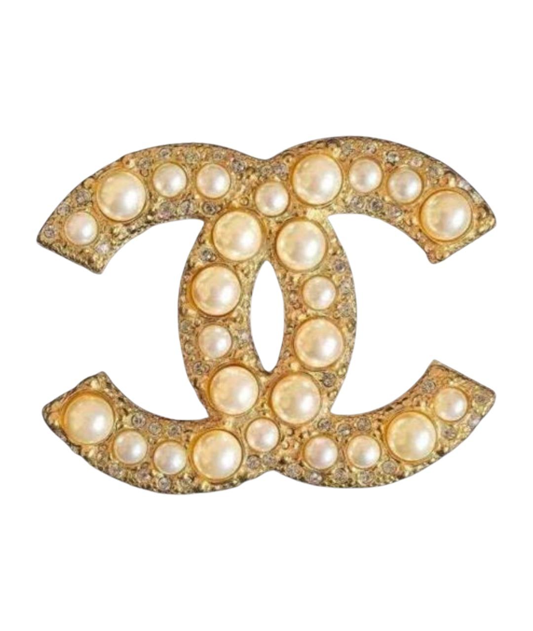 CHANEL Золотая металлическая булавка / брошь, фото 1