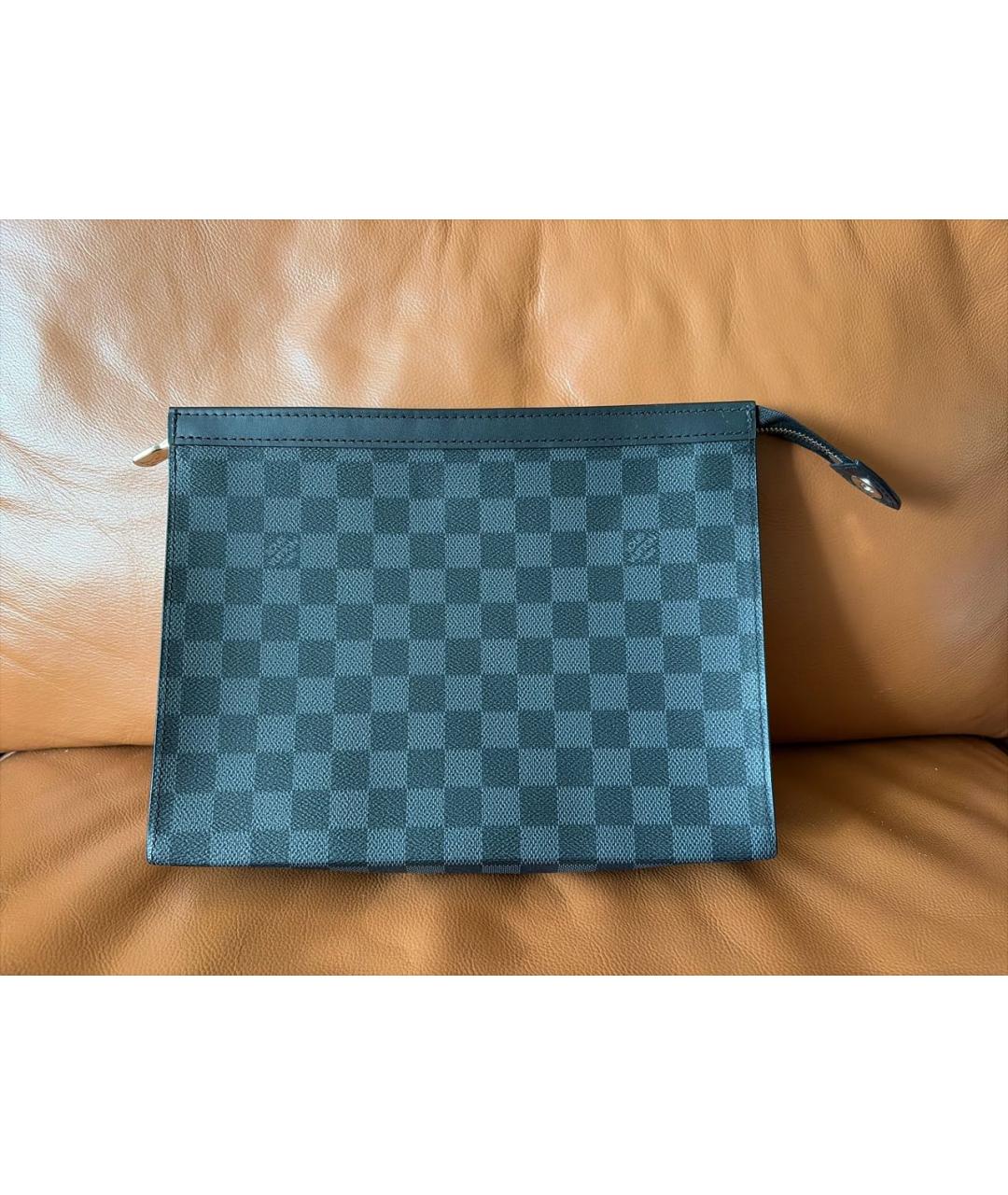 LOUIS VUITTON Серая сумка тоут из искусственной кожи, фото 9