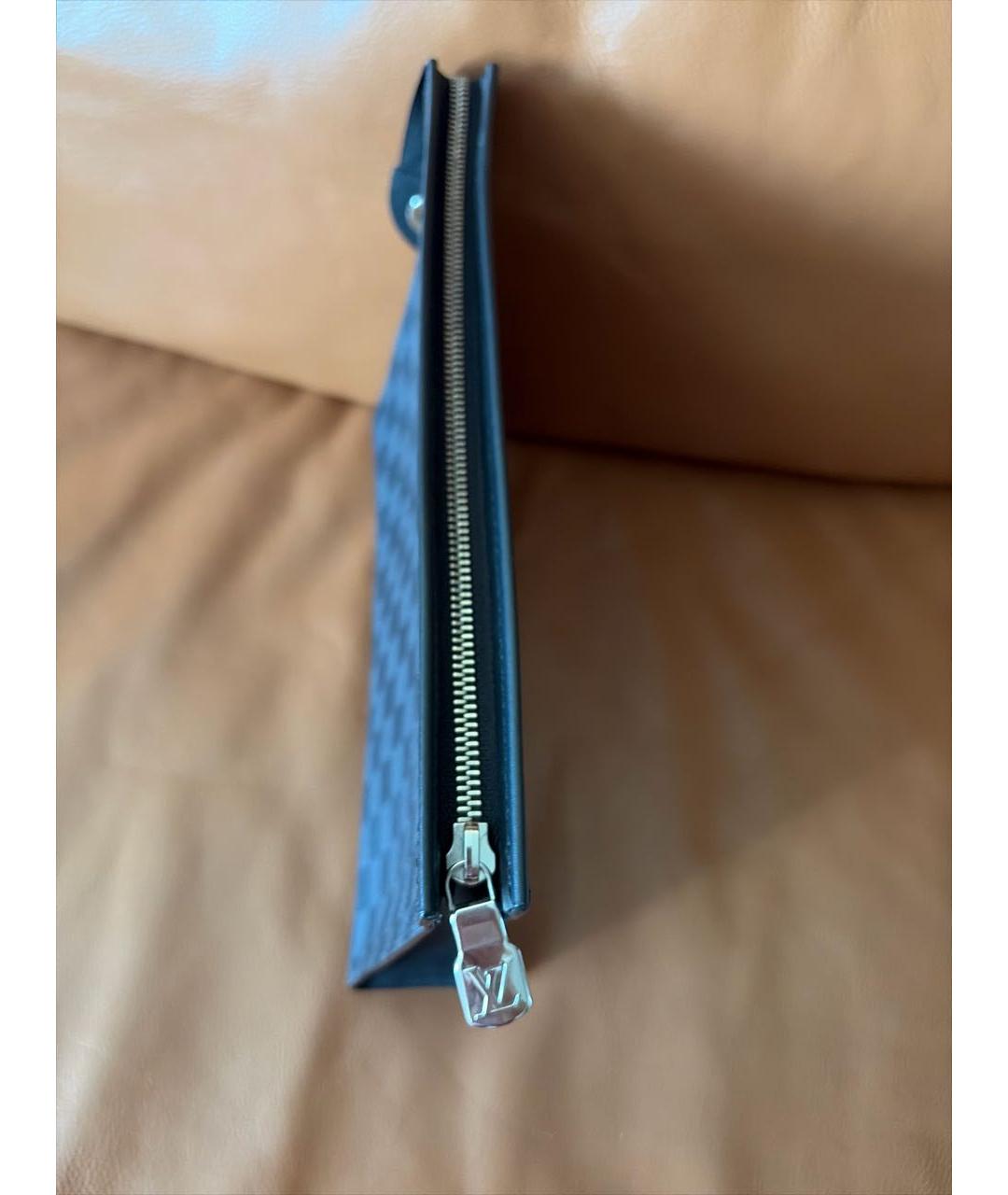 LOUIS VUITTON Серая сумка тоут из искусственной кожи, фото 5