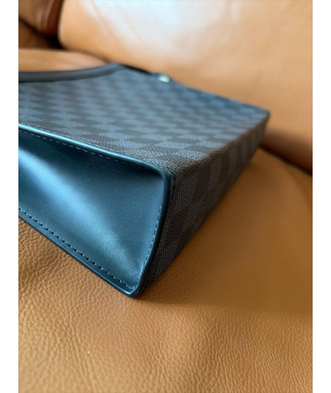 LOUIS VUITTON Серая сумка тоут из искусственной кожи, фото 7
