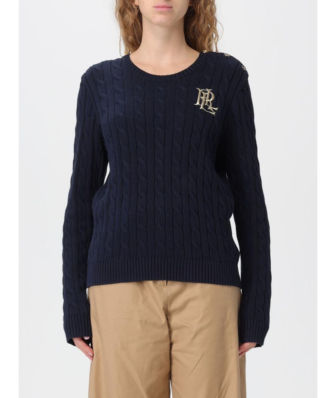 RALPH LAUREN Синий хлопковый джемпер / свитер, фото 1