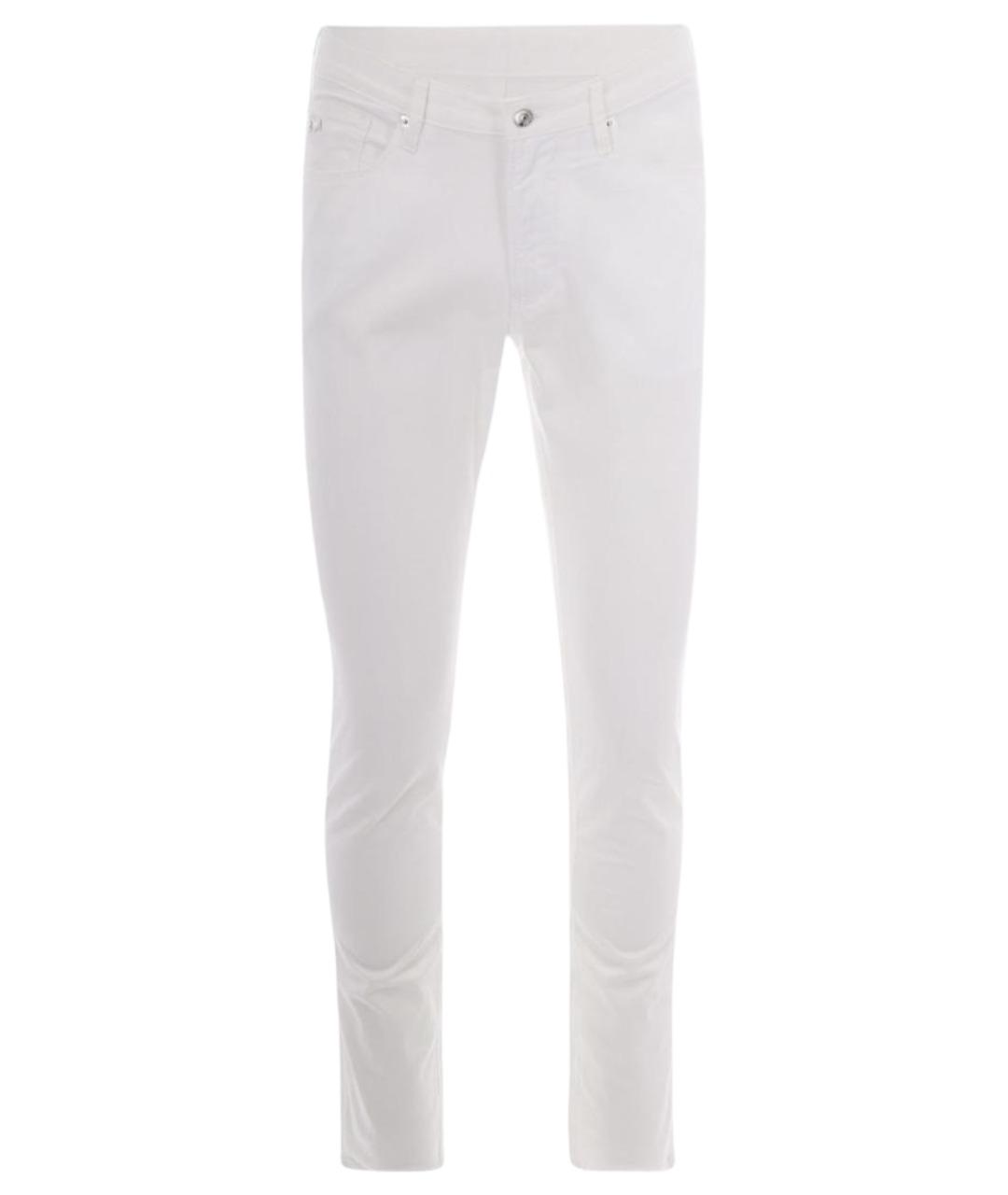 EMPORIO ARMANI Белые хлопковые повседневные брюки, фото 2