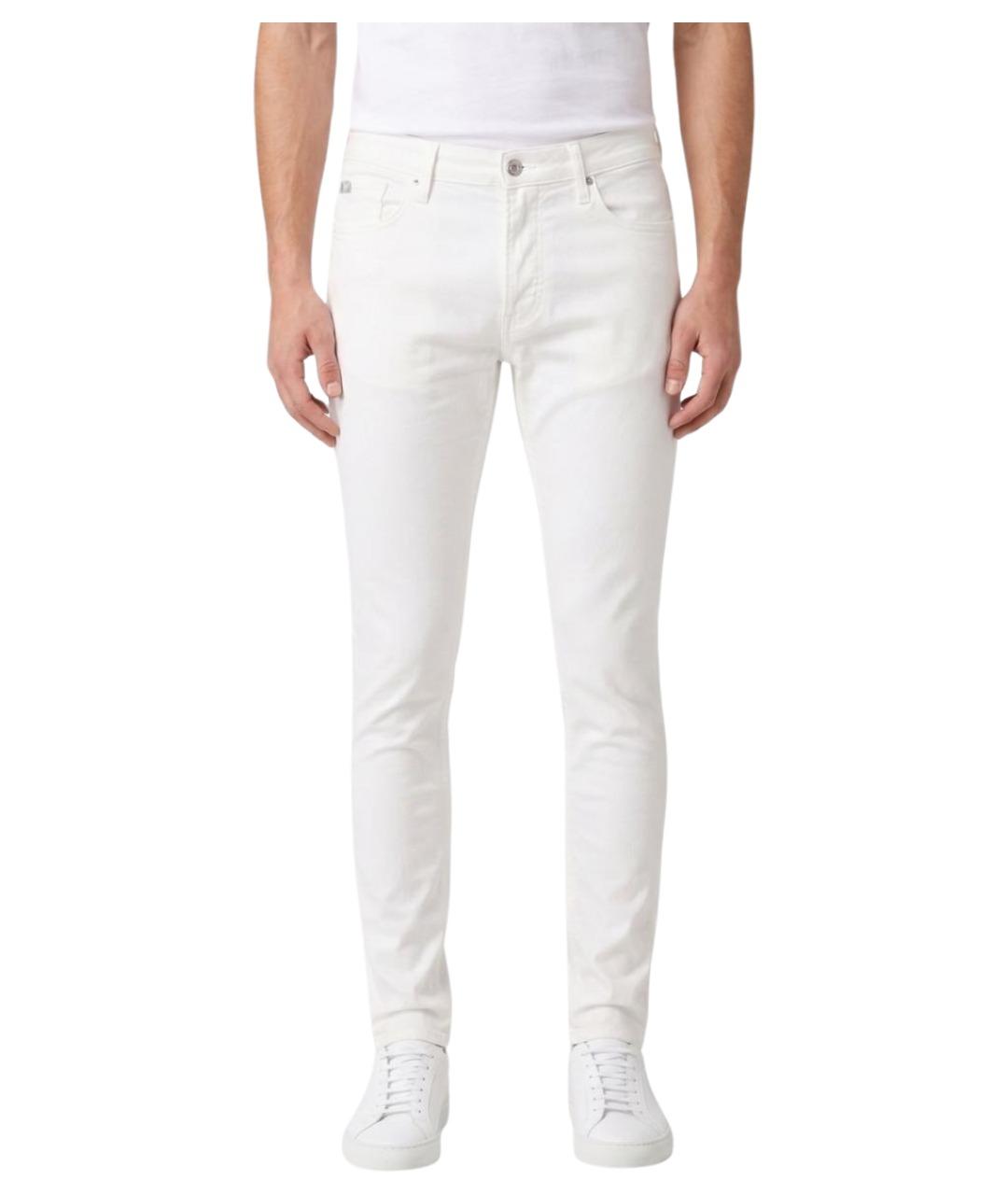 EMPORIO ARMANI Белые хлопковые повседневные брюки, фото 1