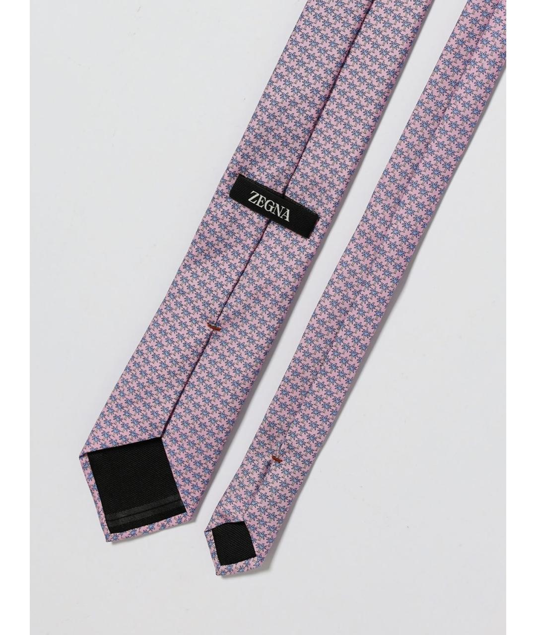 ZEGNA Розовый шелковый галстук, фото 2