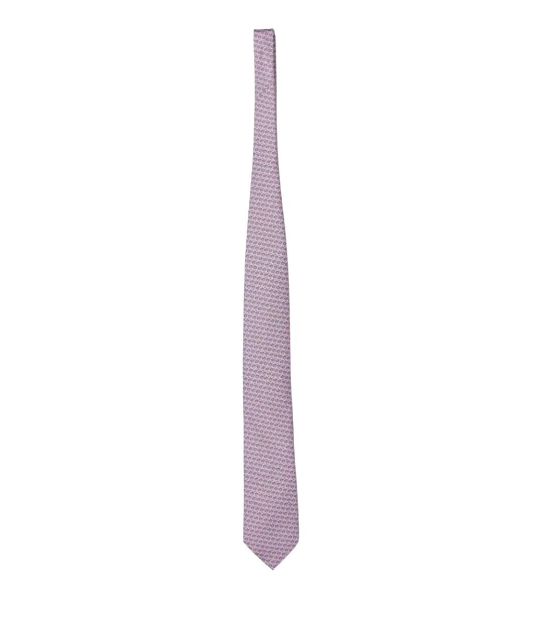 ZEGNA Розовый шелковый галстук, фото 1
