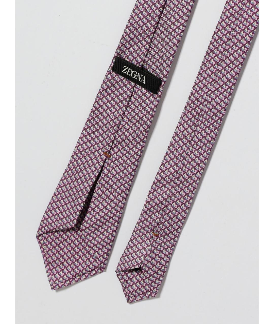 ZEGNA Розовый шелковый галстук, фото 2
