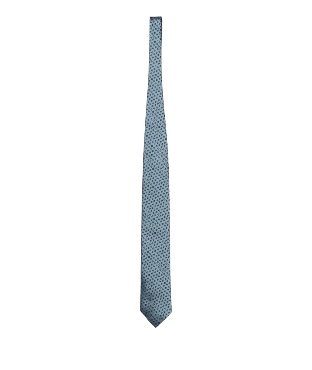 ZEGNA Голубой шелковый галстук, фото 1