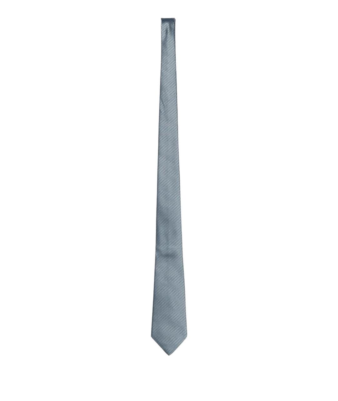 ZEGNA Голубой шелковый галстук, фото 1