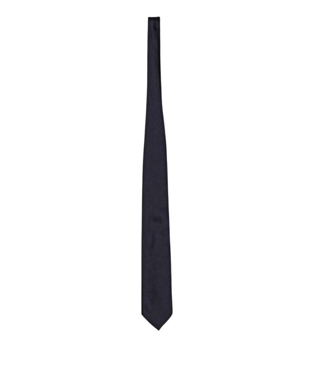 ZEGNA Темно-синий шелковый галстук, фото 1
