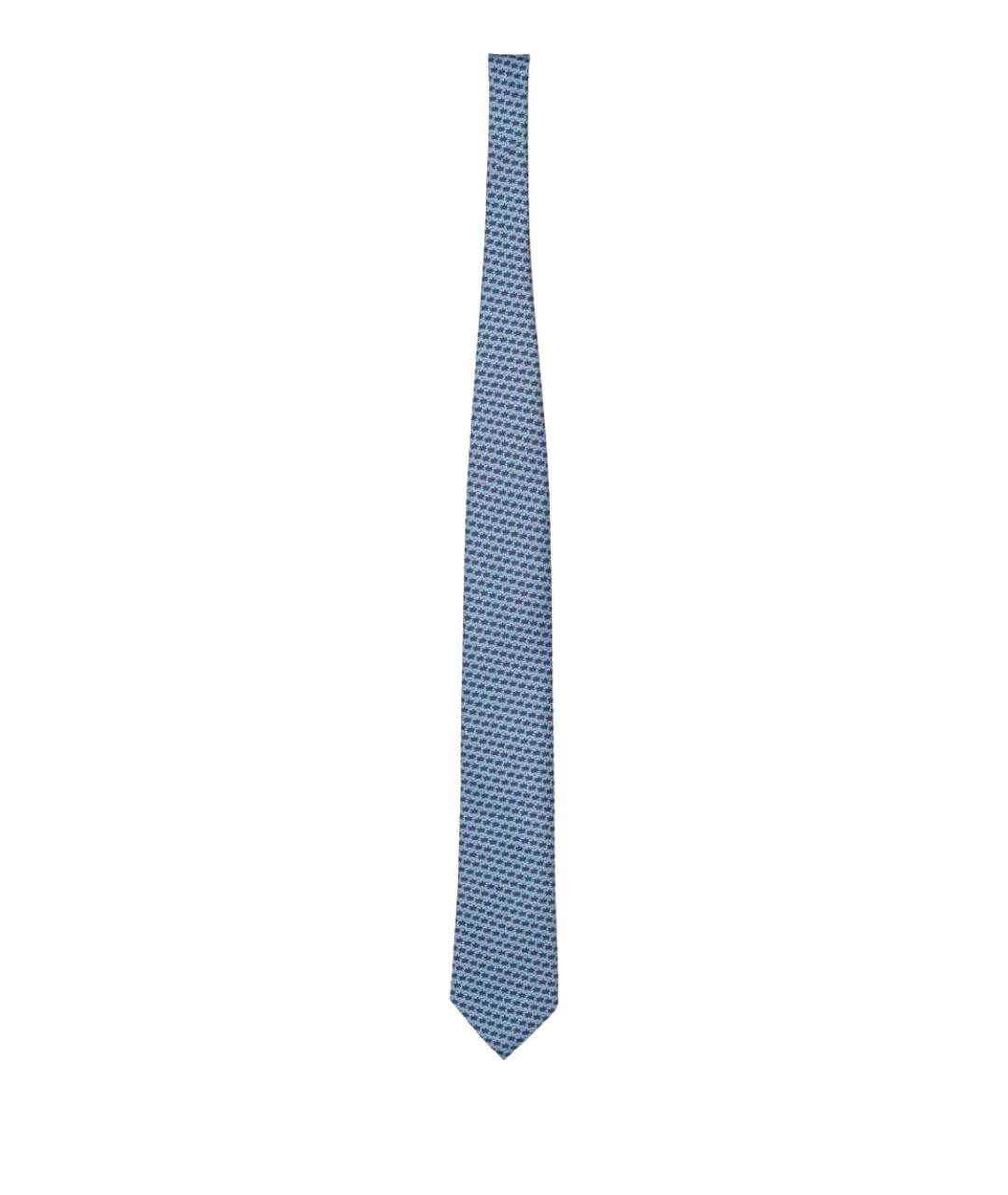ZEGNA Голубой шелковый галстук, фото 1