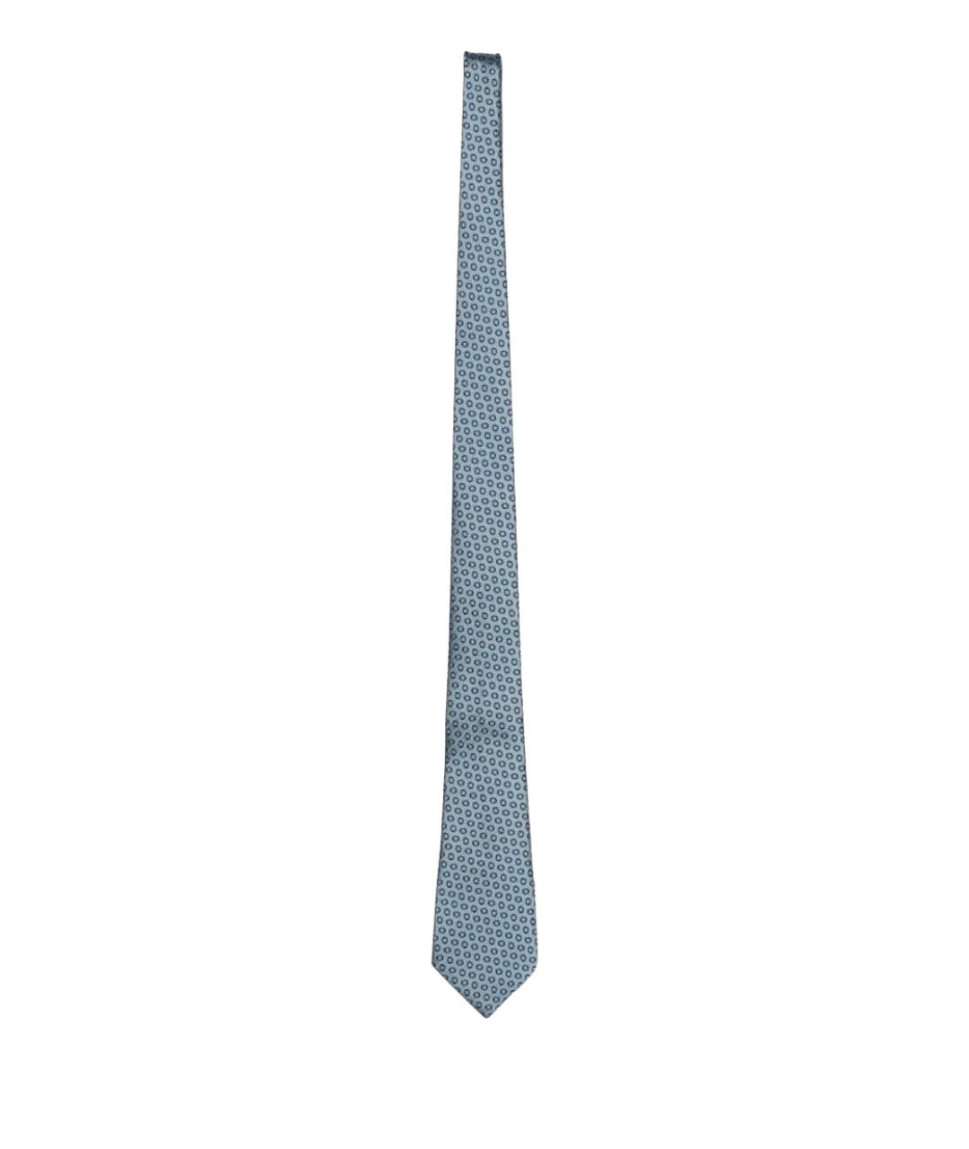 ZEGNA Голубой шелковый галстук, фото 1