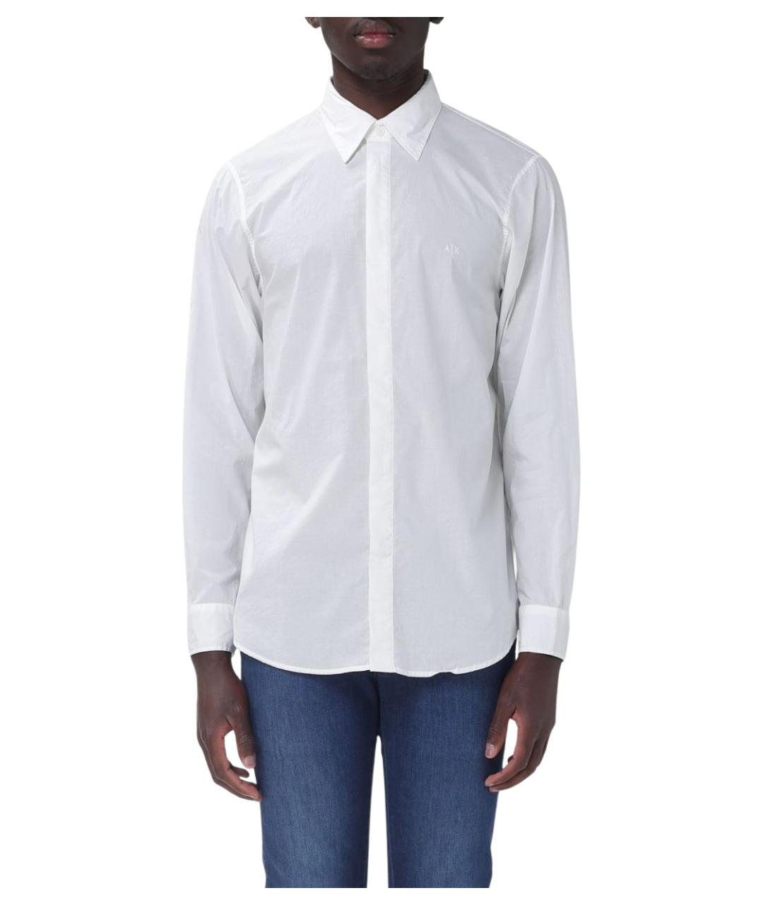 ARMANI EXCHANGE Белая хлопковая классическая рубашка, фото 1