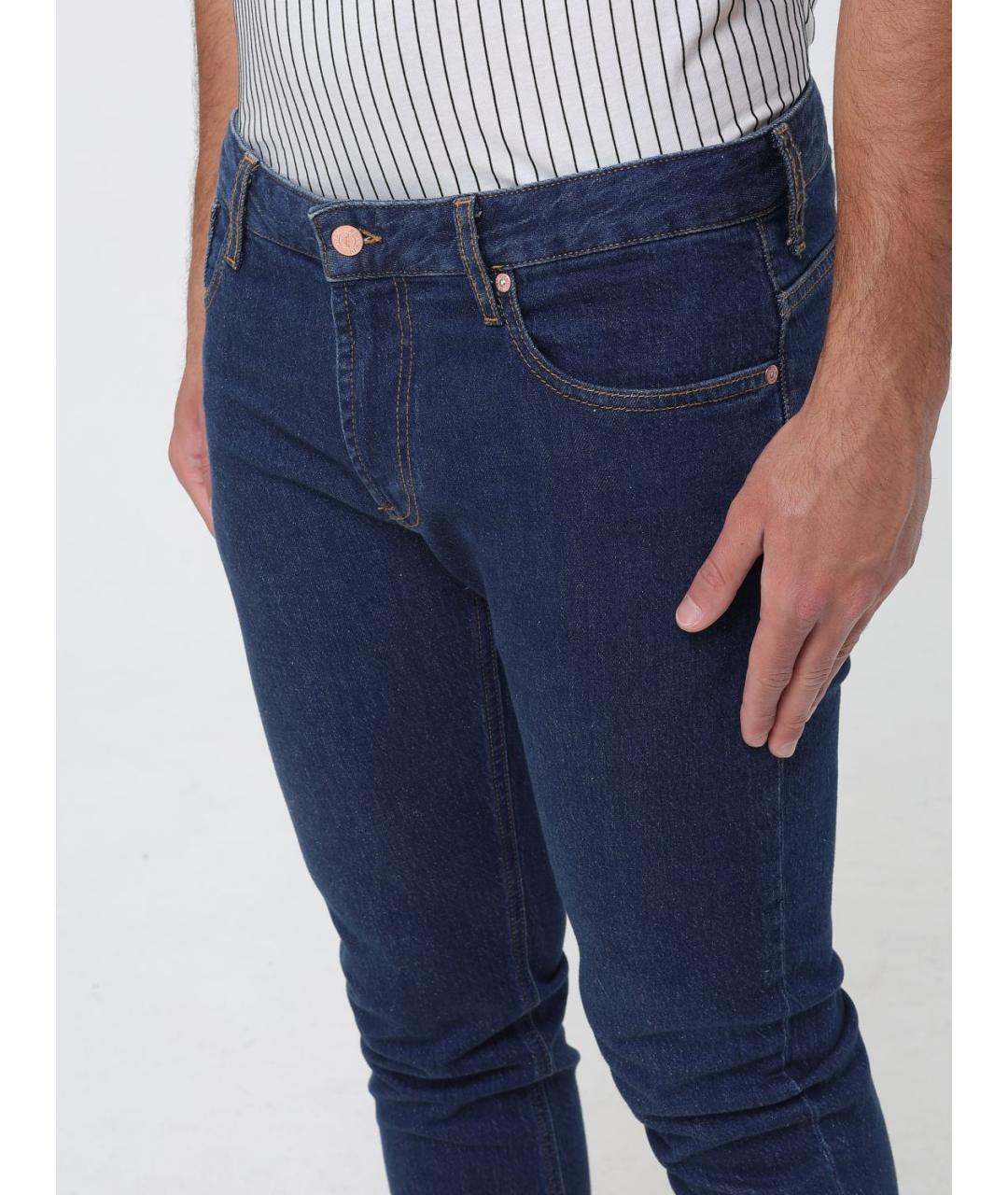 ARMANI JEANS Синие хлопковые джинсы скинни, фото 3