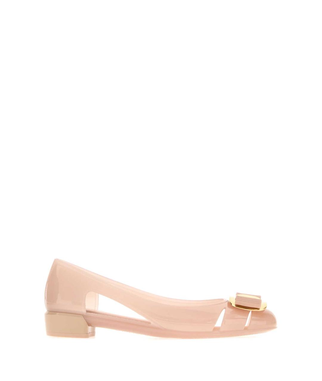 FERRAGAMO Розовые резиновые туфли, фото 1