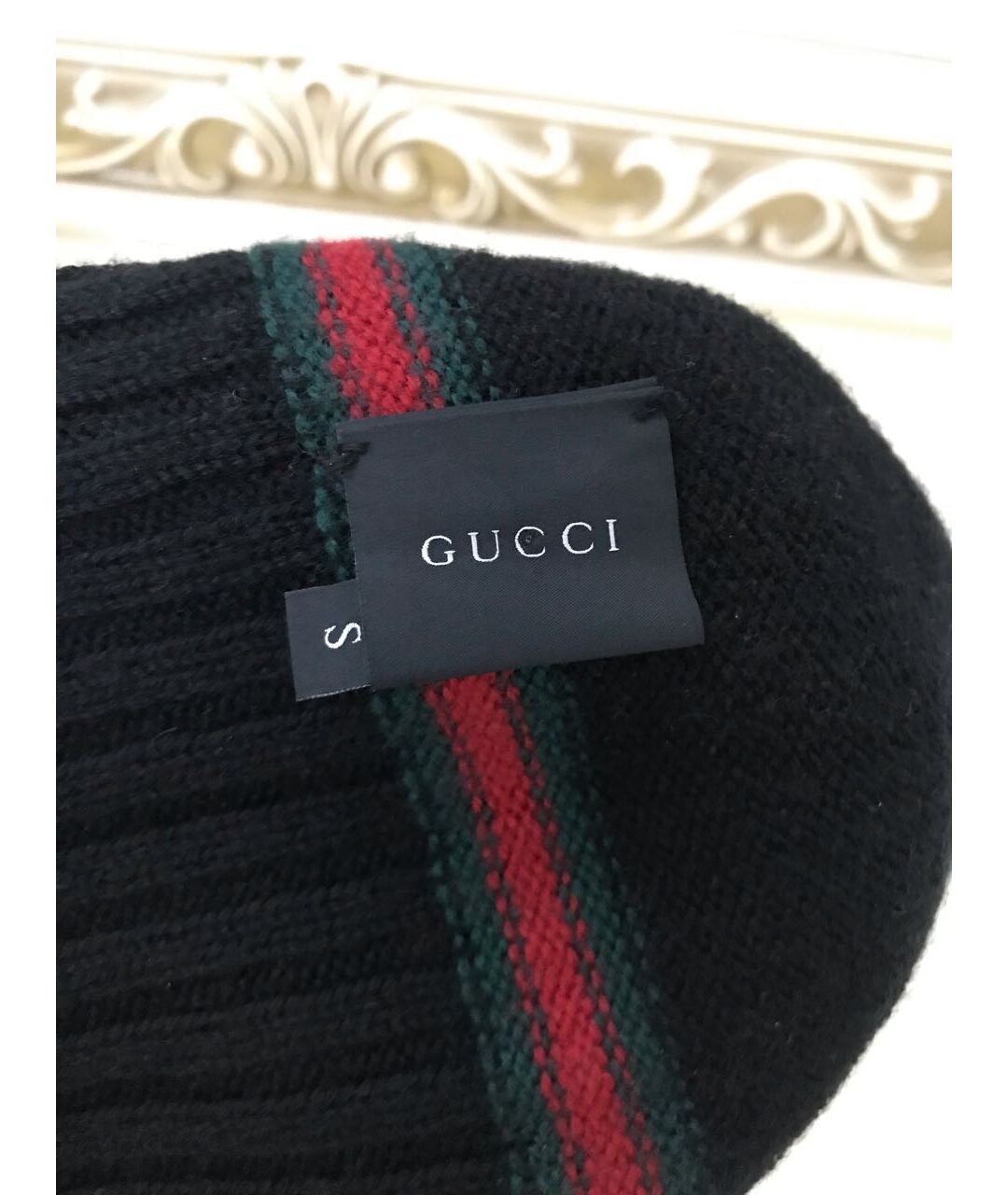 GUCCI Черная шерстяная шапка, фото 3