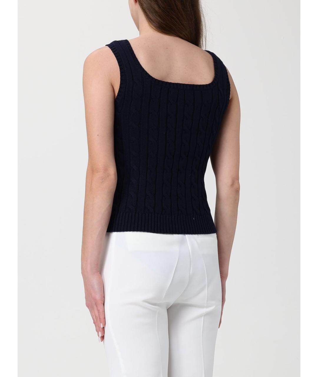 RALPH LAUREN Синяя хлопковая майка, фото 2