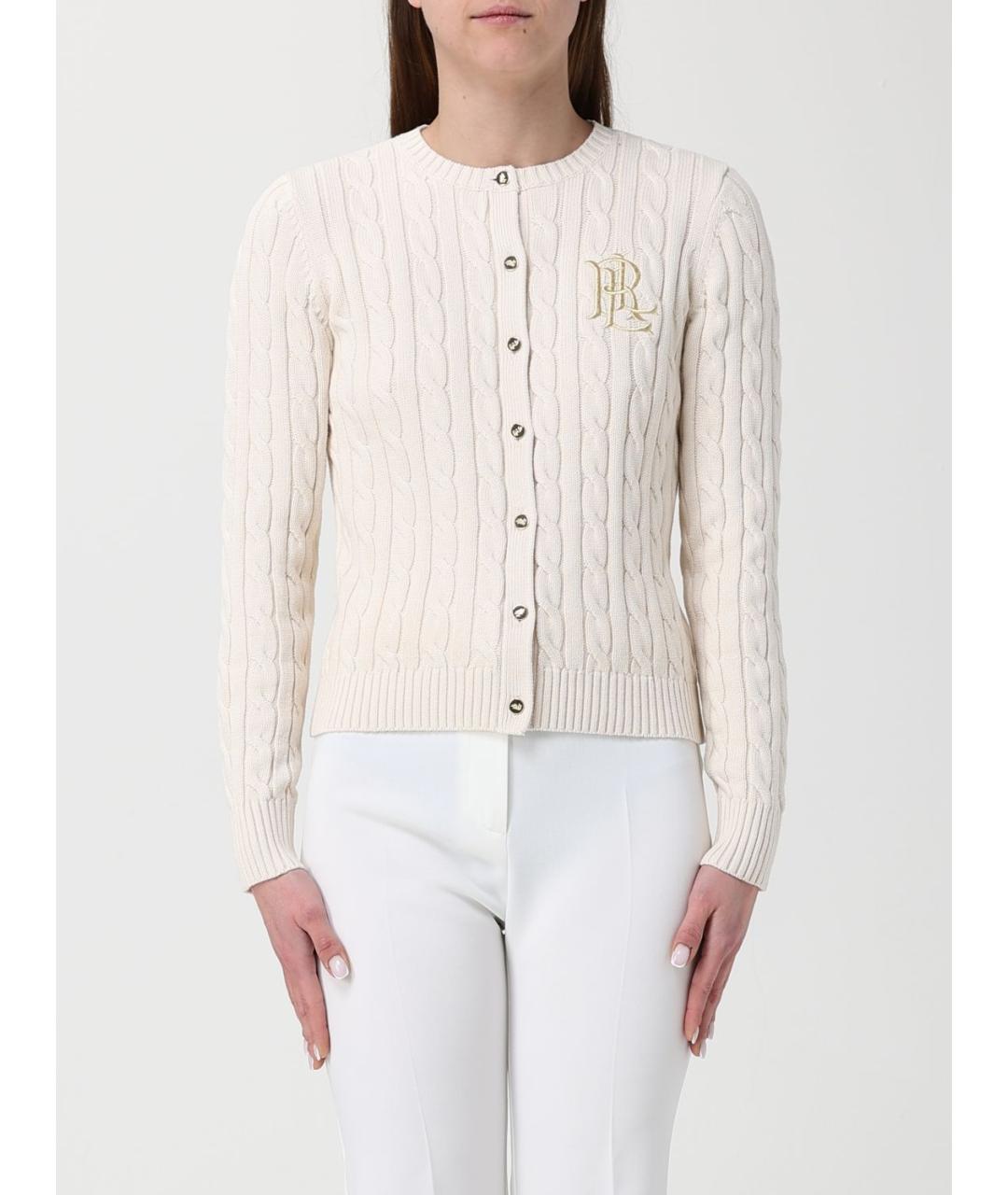 RALPH LAUREN Бежевый хлопковый кардиган, фото 4