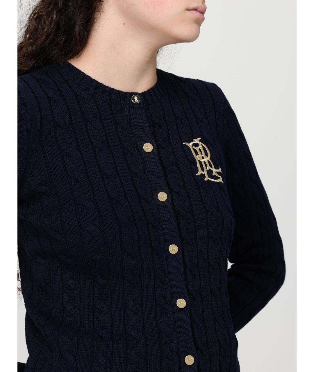 RALPH LAUREN Темно-синий хлопковый кардиган, фото 3