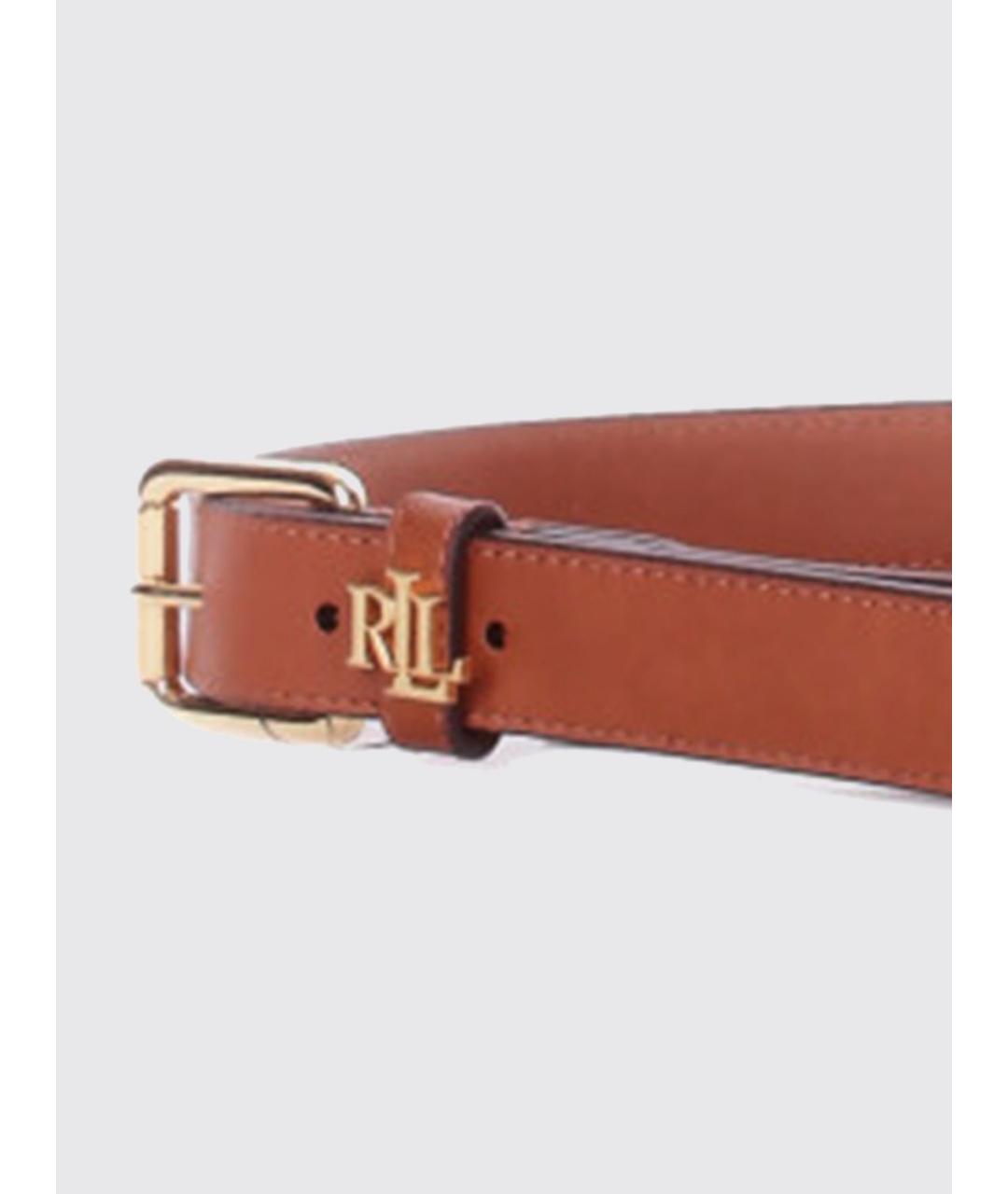 RALPH LAUREN Коричневый кожаный ремень, фото 2