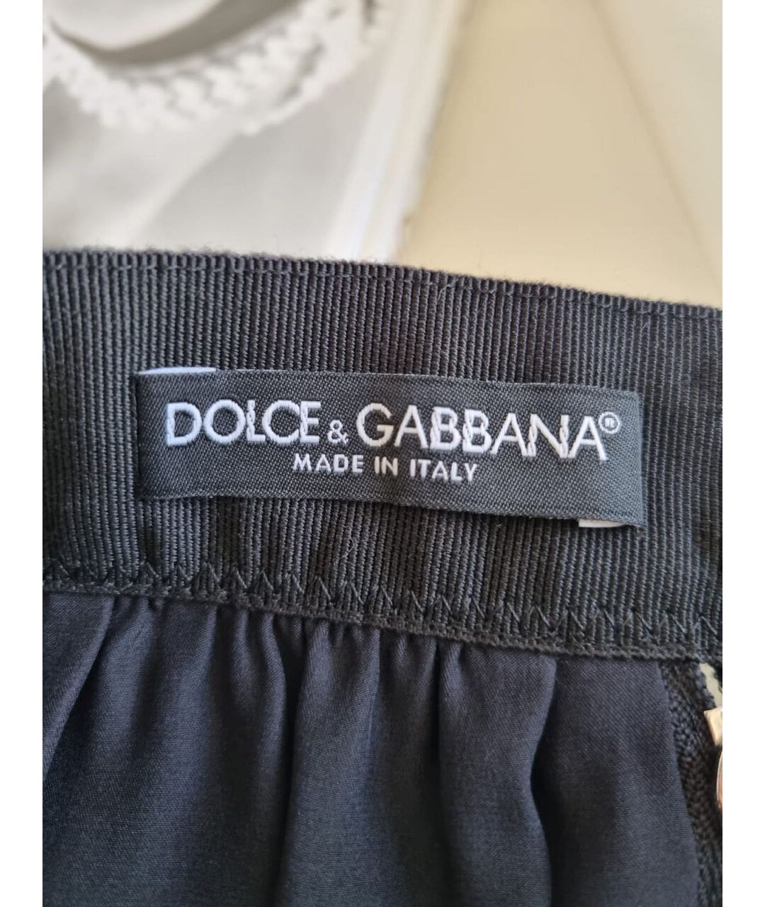 DOLCE&GABBANA Черная юбка мини, фото 5
