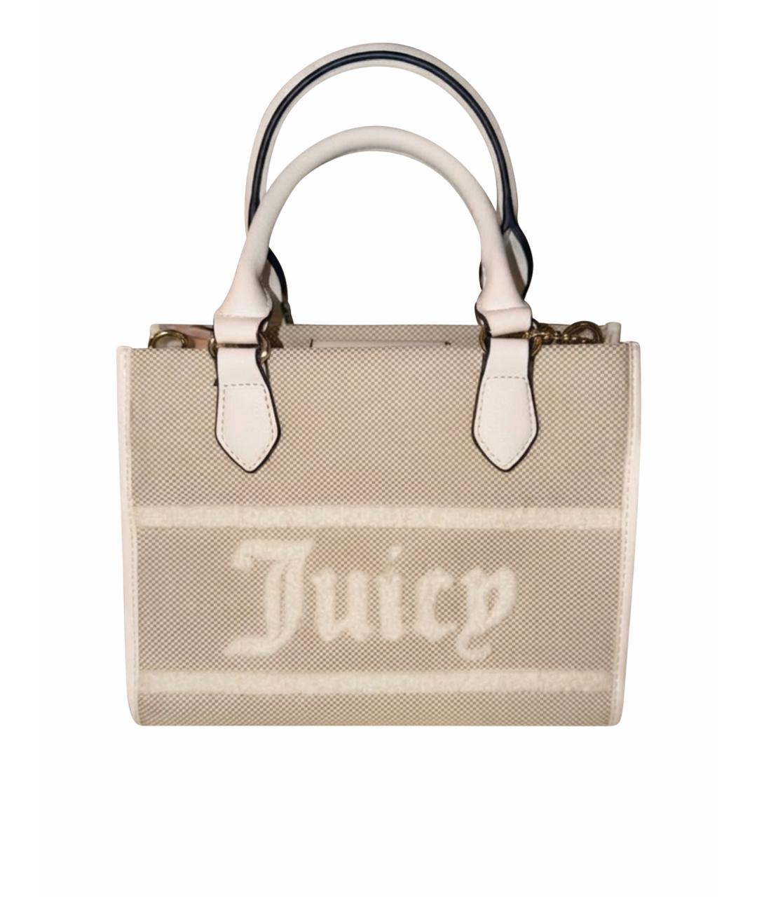 JUICY COUTURE Бежевая сумка с короткими ручками из искусственной кожи, фото 9